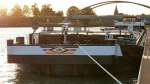 MS Elbia  ENI 04801200 - L 105m - B 9.50m - Tg 3.00m - T 2066 - PS 1050-MWM - Bj 1972 in Gustavsburg./ Gemeldet in Magdeburg/D. Stilliegend am Hafen Riesenbeck 18.05.2010.