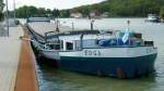 MS Edga  ENI 04001640 - L 80m - B 8.20m - Tg 2.50m - PS 600-MAN - Bj 1955 in Bodenwerder./ Gemeldet in Schmachtenhagen/D. Am Hafen Riesenbeck am 5.05.2010. Das Schiff heit nun Labeo.
