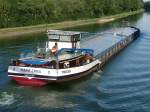 GMS Marie Erna - 04019360 - L 75m - B 9.50m - Tg 2.73 - T 1258 - Bj 1902 in Aken/Elbe// Gemeldet in Minden/D. Das 108 Jahre alte Schiff zu Tal in Bevergern am 21.02.2010.