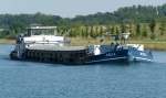 GMS Moxa - 06003826 - L 70m - B 7.56m - Tg 2.50m - T 882 - PS 750-Deutz - Bj 1958 bei Germersheimer Schiffswerft  .// Gemeldet in Antoing/B. Zu Berg im DEK bei Ladbergen am 7.08.2009.