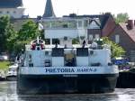 GMS Pretoria - 04805600 - L 95m - B 11.40m - Tg 2.70m - T 2575 - 2 x 850-Caterpillar - Bj 1989 bei Meidricher Schiffswerft, Duisburg.// Gemeldet in Haren/Ems/D. Hier stilliegend im Hafen Haren am 5.06.2010.