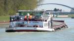 GMS Marla - 02329063 - Lnge: 79,50 m - Breite: 9,05 m - Tiefgang: 2,52 m -Tonnage: 1158 T - PS 1700-Caterpillar - Bj 1944 in Hemiksem bei De Wachter - Gemeldet in Dordrecht/NL. Zu Berg vor Riesenbeck am 23.04.2010.