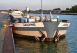 GMS Jantine - 02313072 - Lnge: 72,80 m - Breite: 8,20 m - Tiefgang: 2,60 m -Tonnage: 1100 t - PS 600-GM - Bj 1962 bei Lambrechts in Boom/B - Gemeldet in Hardinxveld/NL. Stilliegend im Hafen Riesenbeck am 4.07.2009.
