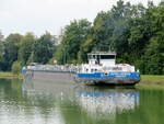 TMS  PETER JAEGERS  (02333261 , 85,95 x 9,60m)  mußte am 03.10.2020 auf Grund des Feiertages im Oberwasser der Schleuse Bevergern  /  DORTMUND-EMS-KANAL  Feierabend machen.