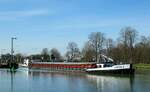 GMS  UNION 2  (ENI 02319806 , 80 x 8,20m) verließ am 27.03.2025 die Schleuse Bevergern / DORTMUND-EMS-KANAL zu Berg.