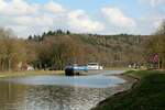 TMS  EILTANK 67  (ENI 04807780 , 85,91 x 9,50m) hatte am 20.03.2026 den Bevergerner Steg unterquert und befuhr den  DORTMUND-EMS-KANAL  zur Schleuse Bevergern zu Tal.