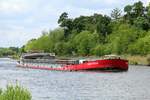 GMS STADT KÖLN  (ENI 04012490 , 100 x 11m) am 26.05.2025 auf dem  ELBE-HAVEL-KANAL  bei Kader Schleuse Richtung Berlin in Fahrt.