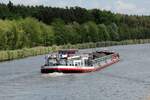 GMS  STADT KÖLN  (ENI 04012490 , 100 x 11m) am 26.05.2025 auf dem  ELBE-HAVEL-KANAL  zw. Kader Schleuse u. Schleuse Wusterwitz auf der Fahrt nach Berlin.