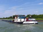 Nachschuss auf Frachtschiff RENATE (4600400) Lnge 80m, Breite 8,2m, auf dem Elbe-Seitenkanal in Richtung Heimathafen Lauenburg; 07.08.2008  