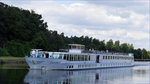 Flusskreuzfahrtschiff MS SAXONIA Basel, ENI 07001736, auf Phoenix-Reise Potsdam - Havelberg - Wittenberge - Hamburg - Lüneburg - Berlin-Spandau; am 17.08.2016 auf dem Elbe-Seiten-Kanal (dem