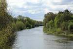 Blick auf die Havel-Oder-Wasserstrasse zu Tal am 25.04.2020 bei Pinnow.