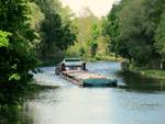 Blick auf den Oder-Havel-Kanal / Havel-Oder-Wasserstrasse (HOW) am 20.05.2020. Der Schubverband mit SB EDDA (05609510) fuhr zu Tal. 