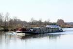 GMS MARIS (ENI 02318479 , 80 x 8,20 m) am 25.02.2026 auf  MITTELLANDKANAL - Bergfahrt bei R�hen , wenige km vor dem ehemaligen Grenzkontrollpunkt zur DDR.   