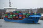 NORDIC BREMEN , Feederschiff , IMO 9483695 , Baujahr 2011 , 151.7 × 23.4m , 1036 TEU , 16.02.2018 NOK Höhe Schleuse Kiel-Holtenau 