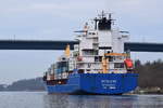 PETKUM , Containerschiff , IMO 9386988 , Baujahr 2008 , 161 × 25.4m , 1304 TEU , NOK Höhe Schleuse Kiel-Holtenau 17.02.2018