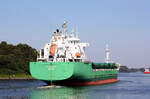 General cargo ARKLOW MOOR (IMO:9509475) L.136 m B.21 m Flagge Irland im NOK bei Schacht-Audorf Fahrtrichtung Schleuse Kiel-Holtenau am 09.09.2021