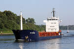 General cargo Ship RIX CRYSTAL (IMO:9050125) L.85,22 m B.13,10 m Flagge Cyprus Bauwerft::Elbewerft Boizenburg  im NOK bei Schacht-Audorf in Richtung Schleuse Brunsbüttel am 09.09.2021 
