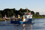 Vielzweckschiff HAITHABU (MMSI:211651920)Flagge Deutschland am 09.08.2022 im NOK bei Schacht Audorf.