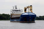 General cargo HOLLUM (IMO:9454216) Flagge Portugal am 29.07.2022 im NOK bei Schacht Audorf.