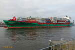 ELBSUMMER (IMO 9429194) am 9.4.2023 auf dem NOK Höhe Hafen Rendsburg /
Ex-Namen: JRS POLLUX 07/2009 - JRS BRISBANE 07/2013 - ELBSUMMER  10/2020 / 

Feederschiff /  BRZ 11550 / Lüa 157,62 m, B 23,2 m, Tg 8,7 m / 1 Diesel,  MaK 9M43C , 9.000 kW ( PS), 18,3 kn / 880 TEU davon 231 Reefer  / gebaut 2009 bei Fujian Mawei Shipbuilding Ltd., VR China, 01/2014 Schiff verlängert  / Eigner: MS  Elbsommer  GmbH & Co. KG, Operator: Unifeeder /  Flagge: Antigua und Barbuda, Heimathafen: St. John´s /
