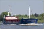 Die 1997 gebaute ANNE-S, frhere ELAN, (IMO 9148178) ist 89 m lang, 12,4 m breit und hat eine GT von 2375. Heimathafen ist Kampen in den Niederlanden. Hier befhrt sie am 08.05.2008 den Nord-Ostsee-Kanal bei Rendsburg.