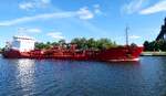 KEY-BAY (IMO9291561; L=100m; B=15m; Bj.2004; Flagge:Gibraltar), ein Chemikalien-Tanker im NordOstseeKanal bei Rendsburg; 260616