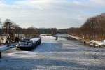 Blick auf die Oder-Spree Wasserstrasse Westlich der Schleuse Wernsdorf am 19.01.2016.