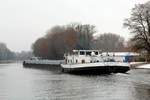 GMS  CATALEYA  (07001709 , 100 x 11,40m) am 19.01.2021 im Sacrow-Paretzer-Kanal / UNTERE HAVEL-WASSERSTRASSE Höhe Marquardt auf Bergfahrt nach Berlin.