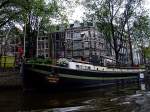 Hausbootmuseum auf einer Amsterdamer Gracht;110804
