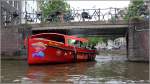 Mit der MON AMI können Rundfahrten in den Grachten Amsterdams unternommen werden. 09.06.2015