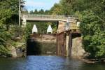 Blick durch die geffneten Tore in die Strmsfoss sluser; 12.09.2009