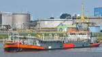 Baggerschiff VD GRAAF SR (ENI  02314433) am 24.7.2021 im NOK (Nord-Ostsee-Kanal) unweit Brunsbüttel