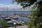 Die Marina in Rendbjerg bei Broager (Broacker) an der Flensburger Förde. Aufnahme: Mai 2006.