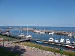 An der Ostsee liegt der geschützte Hafen von Lohme.Aufnahme vom 04.Juli 2014.