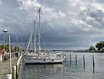 Hafen von Lauterbach nahe dem Bahnhof Lauterbach Mole am 24.