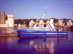 Das Boot der Kstenwache  Vossbrook  liegt im Jahre 2005 im Flensburger Hafen.