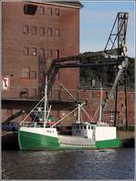 Die FLE 3 IRENE liegt am 05.07.2017 in ihrem Heimathafen Flensburg. Sie wurde 1951 gebaut, ist 17,72 m lang und hat eine GT/BRZ von 53. Mit Dredgen geht sie auf den Fang von Muscheln und Schalentieren.