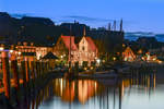Abendstimmung - Blick auf dem Yachthafen an der Flensburger Innenförde.