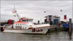 Der Seenotkreuzer EISWETTE ist im Hafen Strucklahnungshrn auf Nordstrand stationiert. Die EISWETTE gehrt zur neuen 20-m-Klasse der DGzRS. 09.08.2010