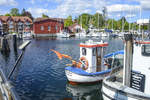 Eckernförde - Der Binnenhafen am Siegfried-Werft.