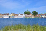 Die Schauseite Kappelns: Der Hafen an der Schlei.