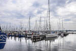 Der Yachthafen in Maasholm an der Schlei.