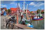 Skulptur am Fischereihafen von Neuharlingersiel.