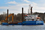 CAMILLA HØJ (IMO 7236311) am 30.3.2018 im Hafen von Niendorf / Ostsee