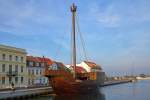 Der Nachbau einer Kogge wurde im Ueckermünder Stadthafen auf den Namen „Ucra“ getauft und liegt dort zur Besichtigung. - 31.10.2015