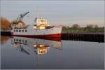 Die ETTA VON DANGAST liegt am 26.11.2013 zum 'Winterschlaf' im Hafen von Varel. Mit ihr knnen whrend der Saison von Dangast aus Fahrten auf dem Jadebusen unternommen werden.
