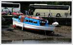 Ausbesserungsarbeiten an der Harbour Queen III am Hafen von Glengariff, Irland County Cork. Die Schwesterschiffe (ausgelegt fr ca. 60 Personen) gewhrleisteten derweil den Transfer von und zur Garteninsel Garnish Island. Die berfahrt dauert ca. 15 Minuten.