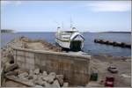 Die 2001 gebaute GAUDOS (IMO 9176319) verlsst den kleinen Fhrhafen Cirkewwa auf Malta zu ihrer berfahrt nach Mgarr auf Gozo. 19.03.2009