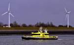 Patrol Vessel RWS 78 der Rijkswaterstaat in Rijswijk, IMO-Nr.: 9479137 am 08.02.2015 bei der Einfahrt in den Hafen von Vlissingen.