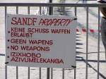 Kann in vier Sprachen gelesen werden, Im Hafen zu Kapstadt bei Besuch, März 2006 die BERLIN